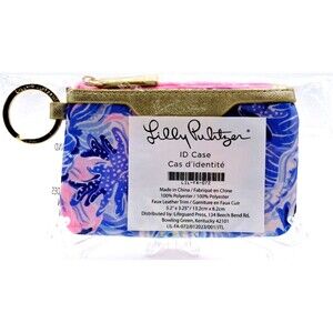 NIP Lilly Pulitzer Key ID Card Coin Case Tropical LIL-FA-072 2003